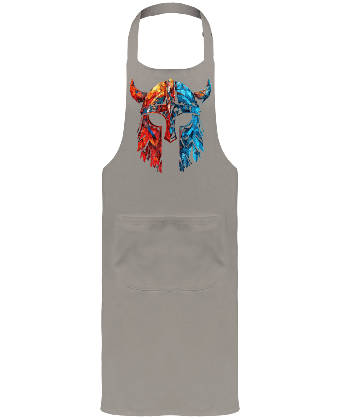 Tablier avec poches Casque Viking à corne par KronoArt