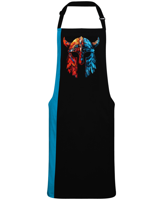 Tablier bicolore Casque Viking à corne par  KronoArt