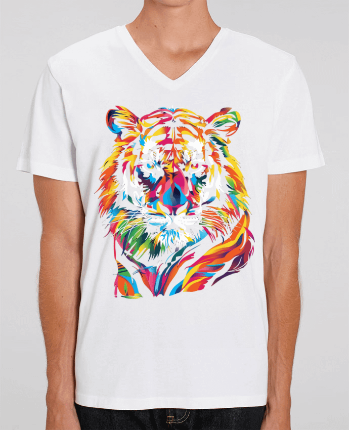 T-shirt homme Illustration de Tigre stylisé par KronoArt