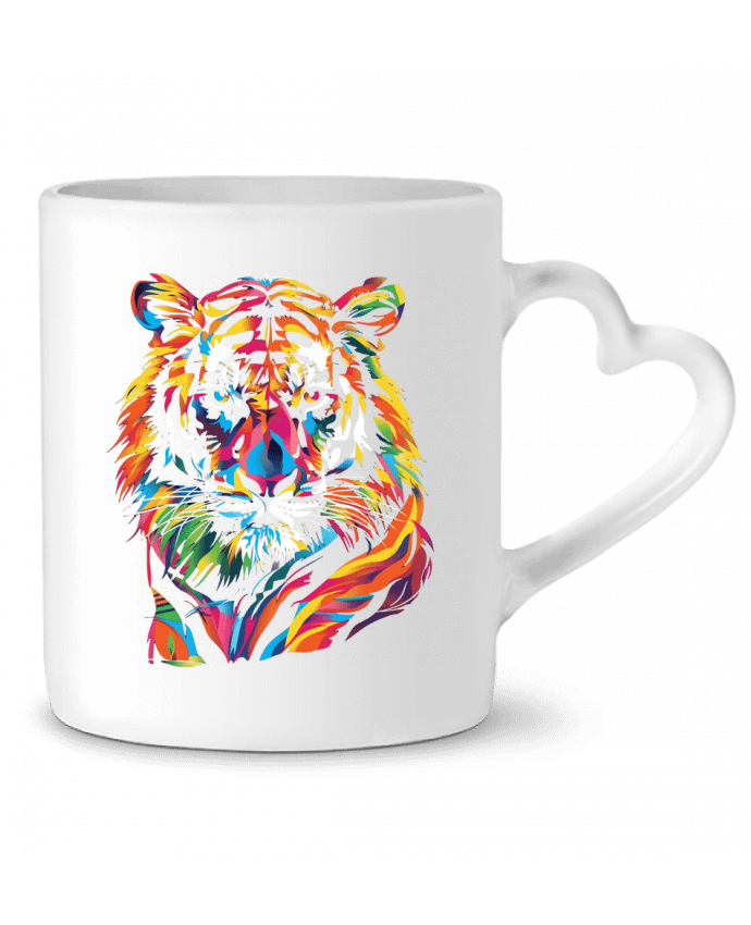 Mug coeur Illustration de Tigre stylisé par KronoArt