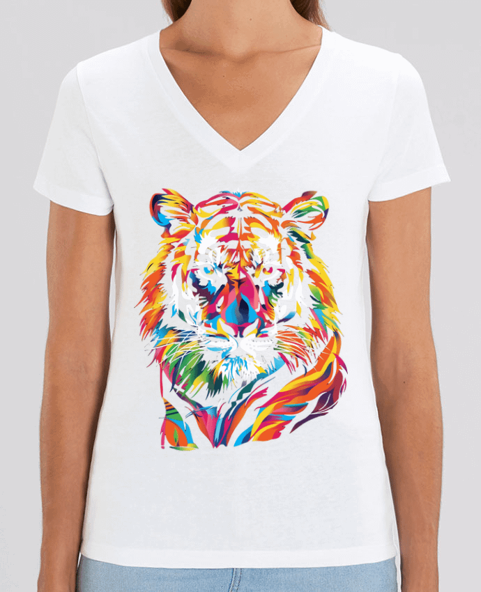 Tee-shirt femme Illustration de Tigre stylisé Par  KronoArt