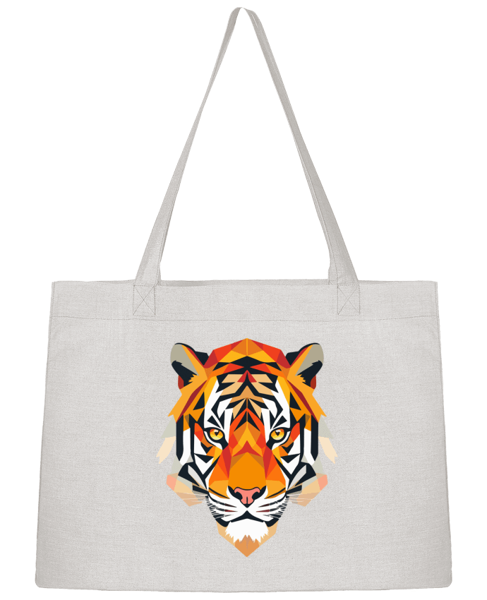 Sac Shopping Tigre stylisé, Géométrique par KronoArt