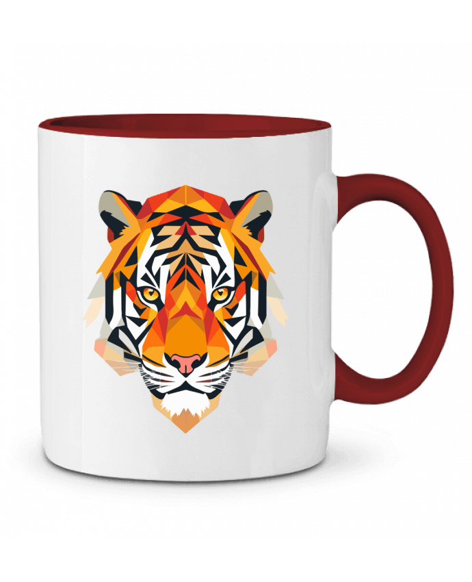 Mug bicolore Tigre stylisé, Géométrique KronoArt