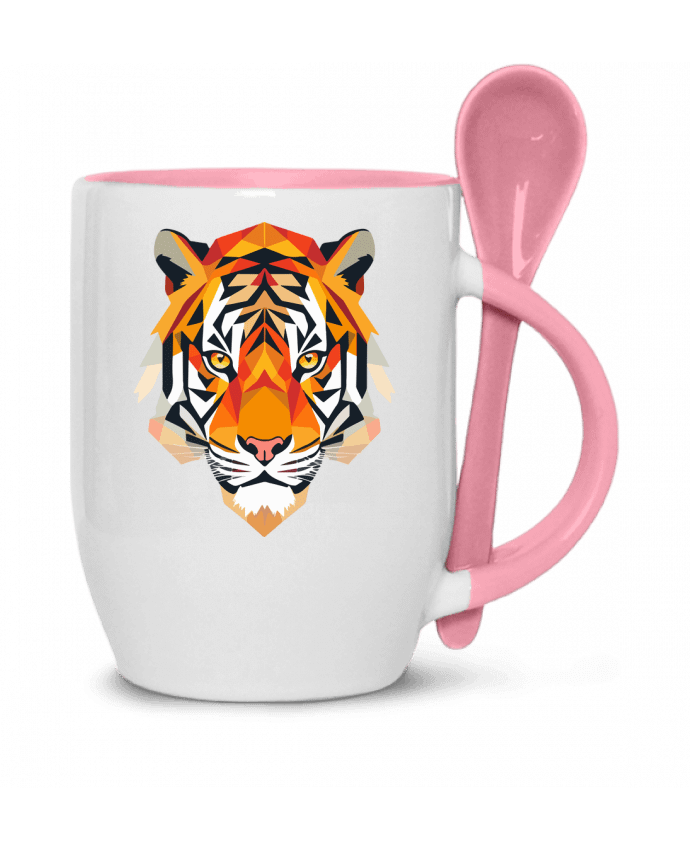  Tasse cuillère Tigre stylisé, Géométrique par KronoArt