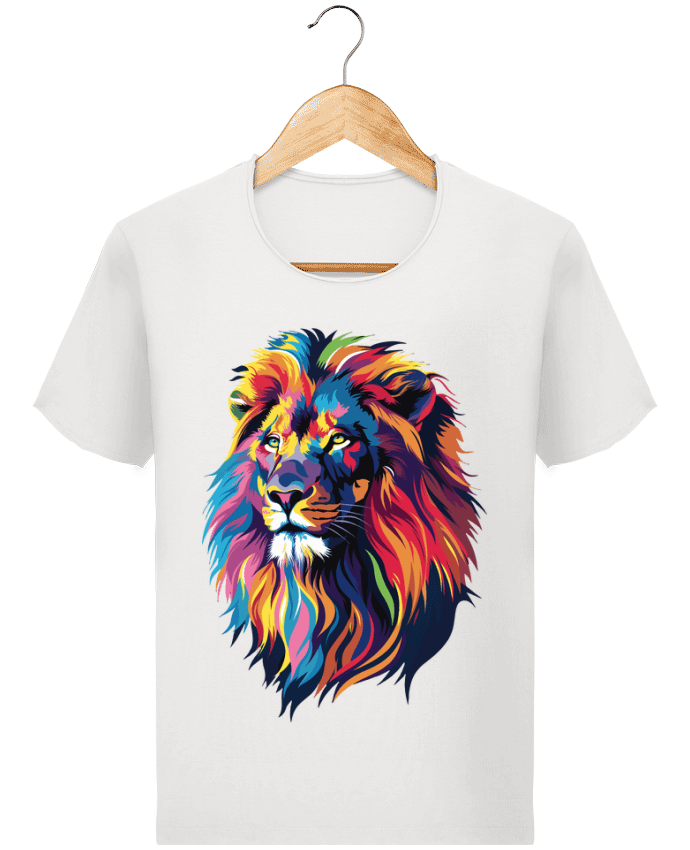  T-shirt Homme vintage Illustration de Lion stylisé par KronoArt