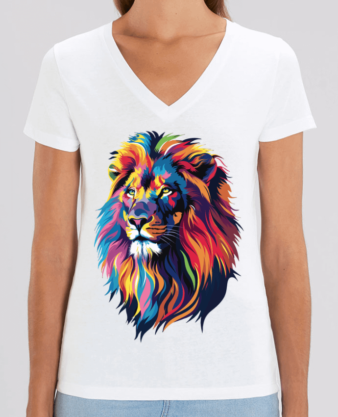 Tee-shirt femme Illustration de Lion stylisé Par  KronoArt