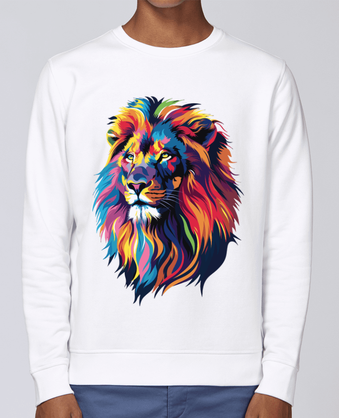 Sweatshirt Illustration de Lion stylisé par KronoArt