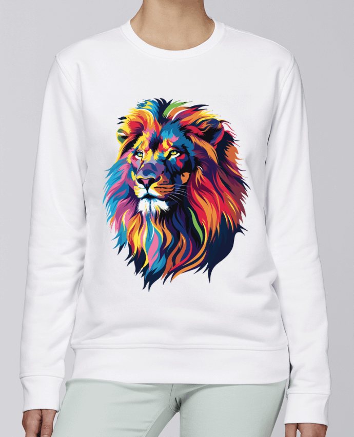 Sweatshirt Illustration de Lion stylisé par KronoArt