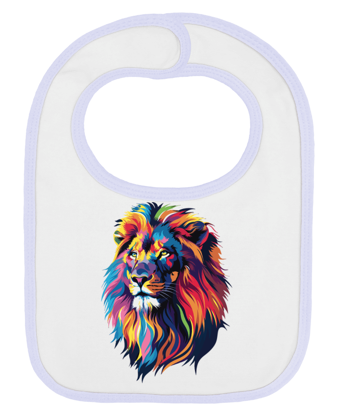 Bavoir bébé uni Illustration de Lion stylisé par KronoArt