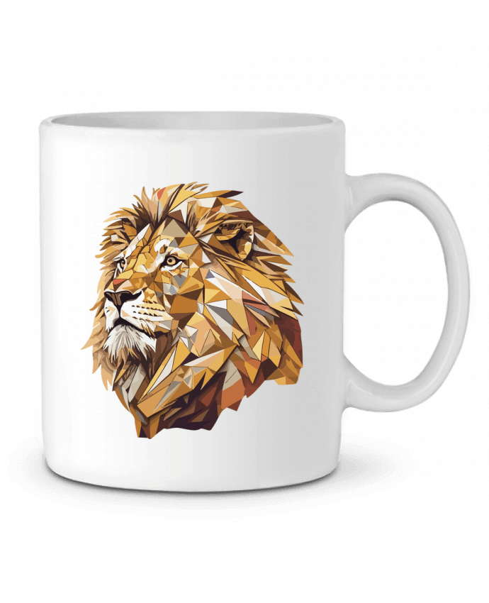 Mug  Lion stylisé, Géométrique par KronoArt