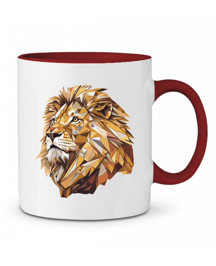 Mug bicolore Lion stylisé, Géométrique KronoArt