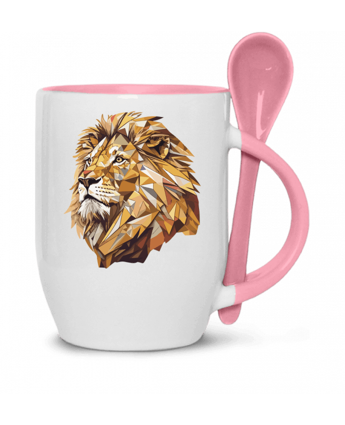  Tasse cuillère Lion stylisé, Géométrique par KronoArt