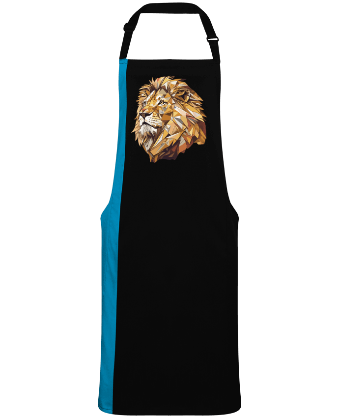 Tablier bicolore Lion stylisé, Géométrique par  KronoArt