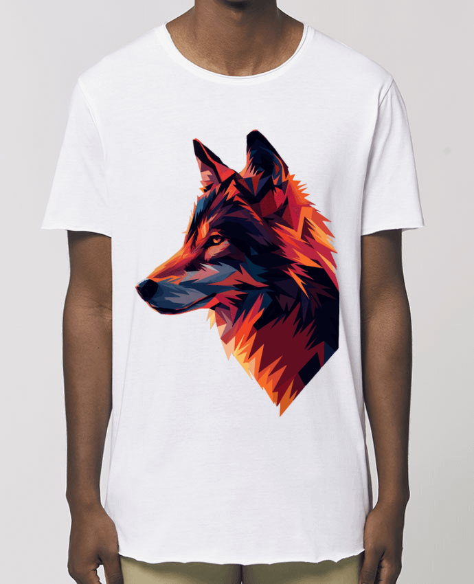 Tee-shirt Homme Illustration de Loup stylisé Par  KronoArt