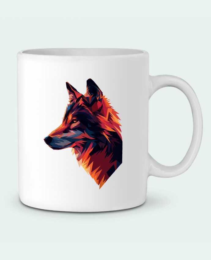 Mug  Illustration de Loup stylisé par KronoArt