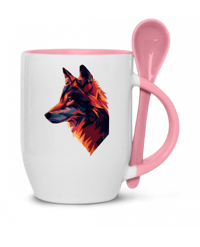  Tasse cuillère Illustration de Loup stylisé par KronoArt