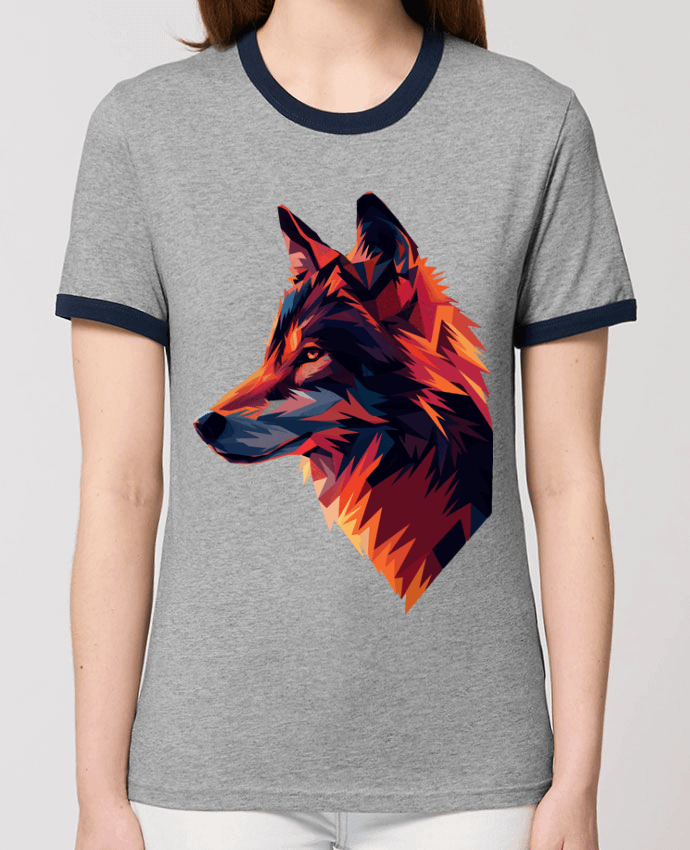 T-shirt Illustration de Loup stylisé par KronoArt