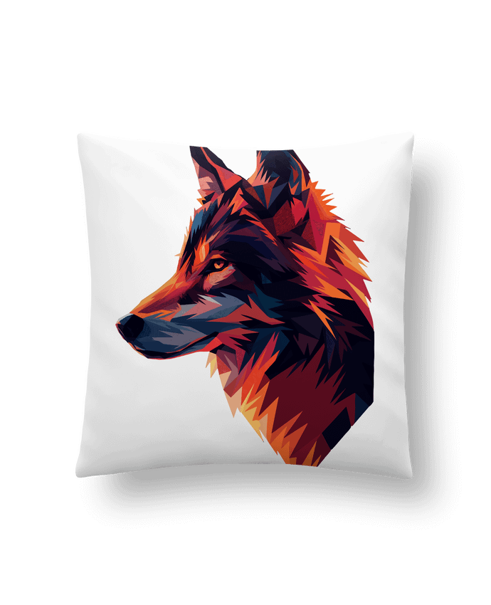 Coussin Illustration de Loup stylisé par KronoArt