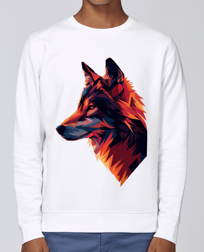 Sweatshirt Illustration de Loup stylisé par KronoArt