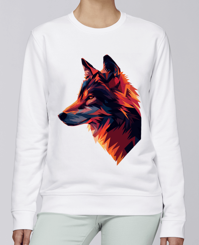 Sweatshirt Illustration de Loup stylisé par KronoArt