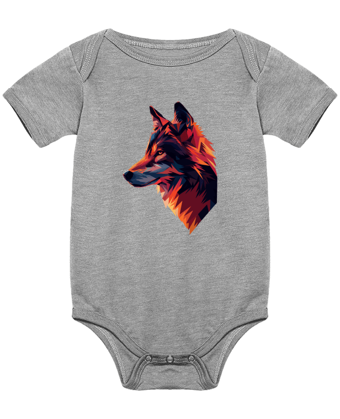 Body bébé Illustration de Loup stylisé par KronoArt