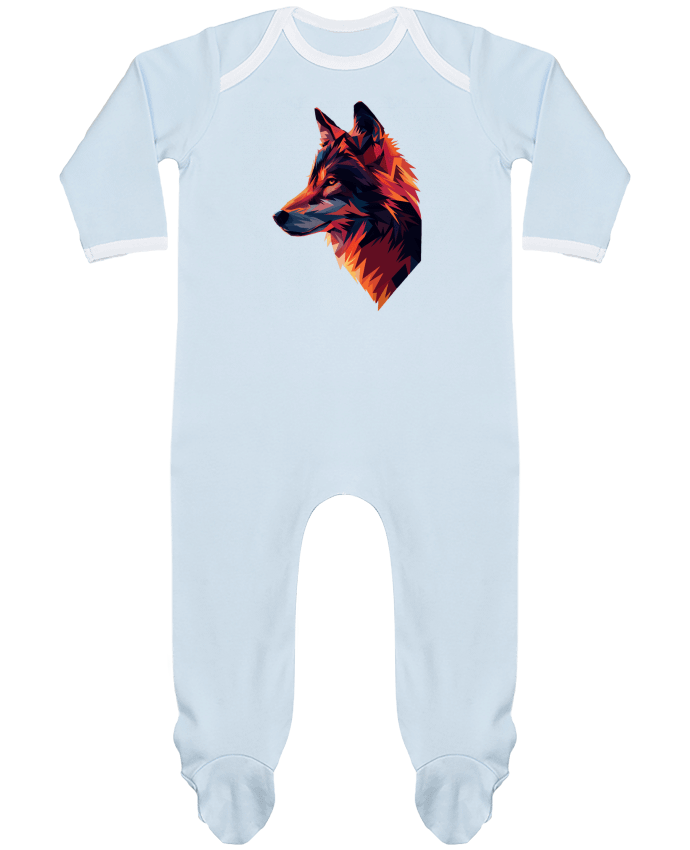 Body Pyjama Bébé Illustration de Loup stylisé par KronoArt