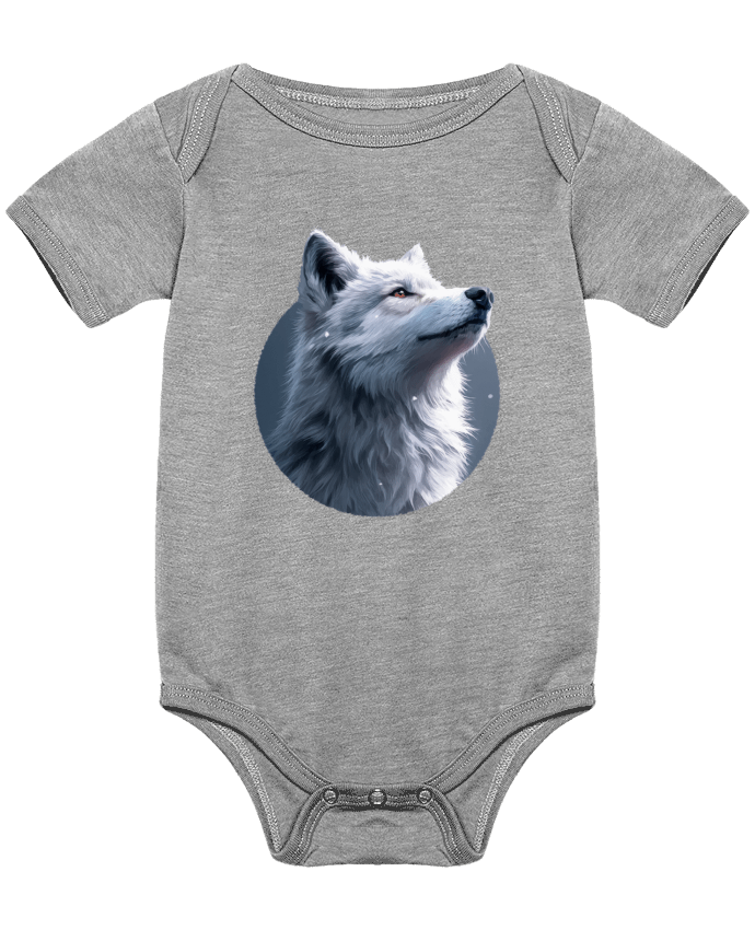 Body bébé Illustration de Loup Blanc par KronoArt