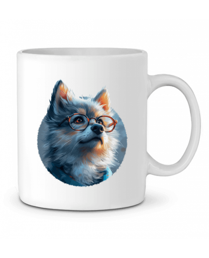 Mug  Illustration de Loup avec lunettes par KronoArt