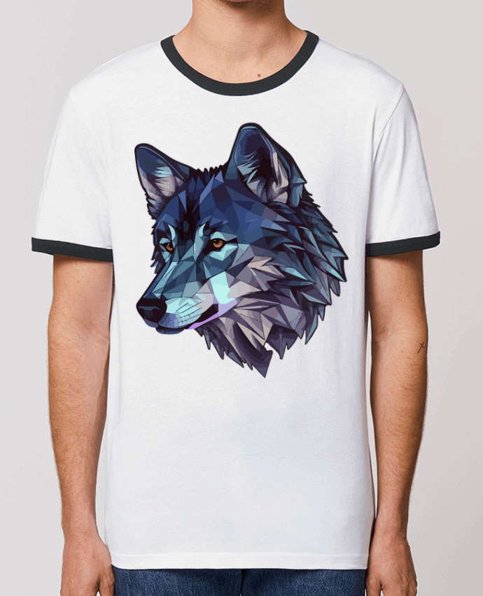 T-shirt Loup stylisé, géométrique par KronoArt