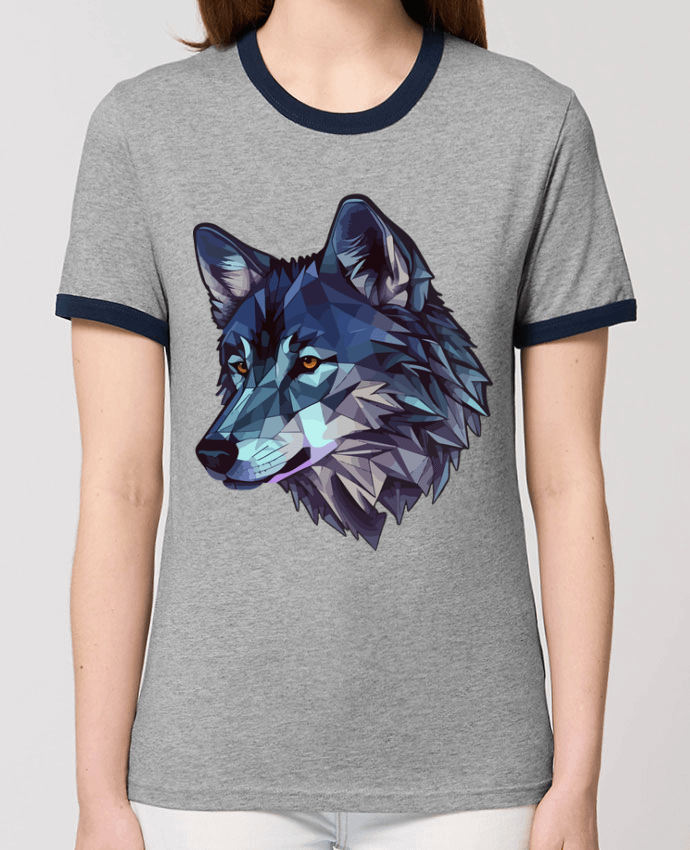 T-shirt Loup stylisé, géométrique par KronoArt