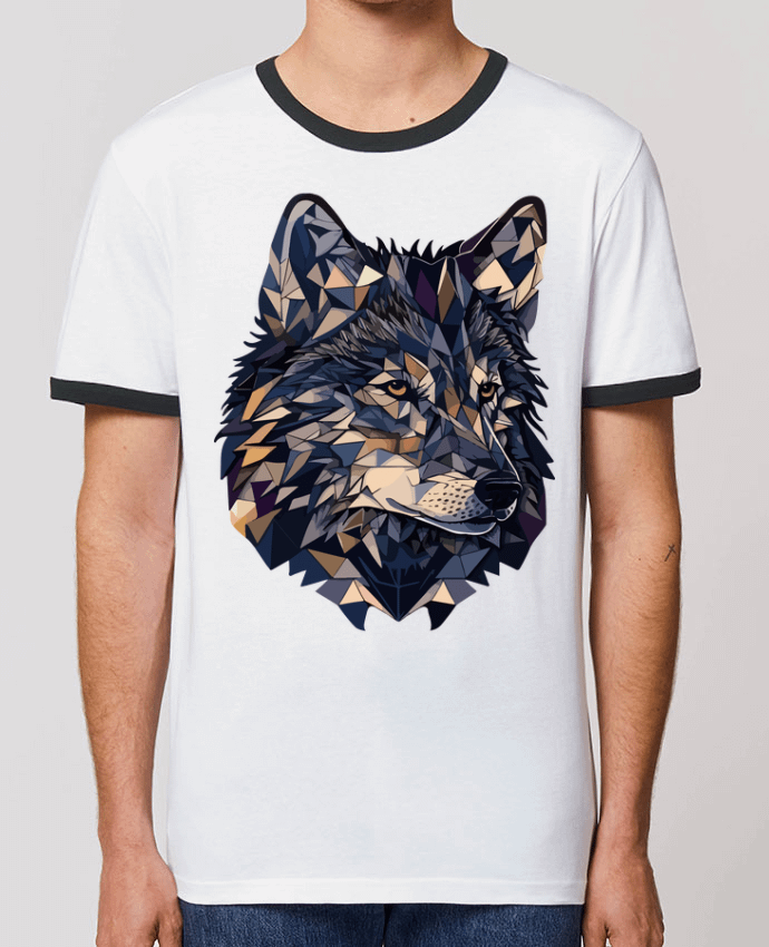 T-shirt Loup stylisé, géométrique par KronoArt