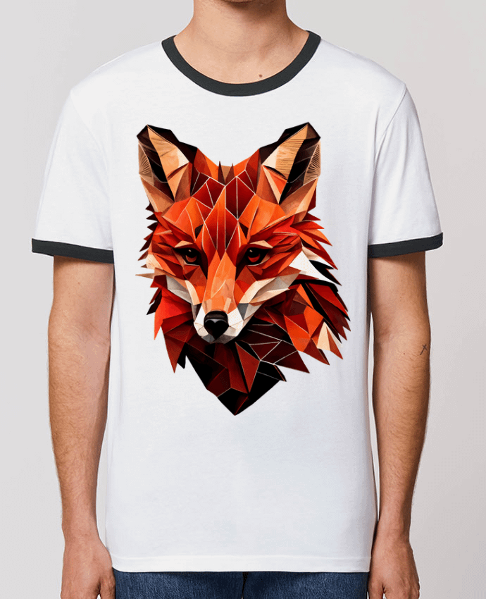 T-shirt Renard stylisé, Géométrique par KronoArt