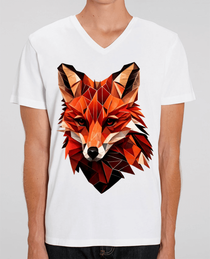 T-shirt homme Renard stylisé, Géométrique par KronoArt