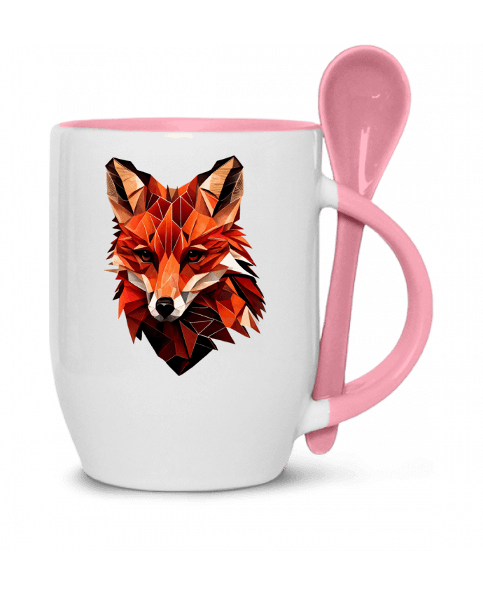  Tasse cuillère Renard stylisé, Géométrique par KronoArt