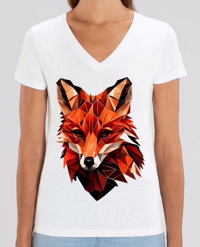 Tee-shirt femme Renard stylisé, Géométrique Par  KronoArt