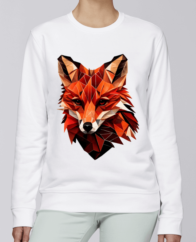 Sweatshirt Renard stylisé, Géométrique par KronoArt