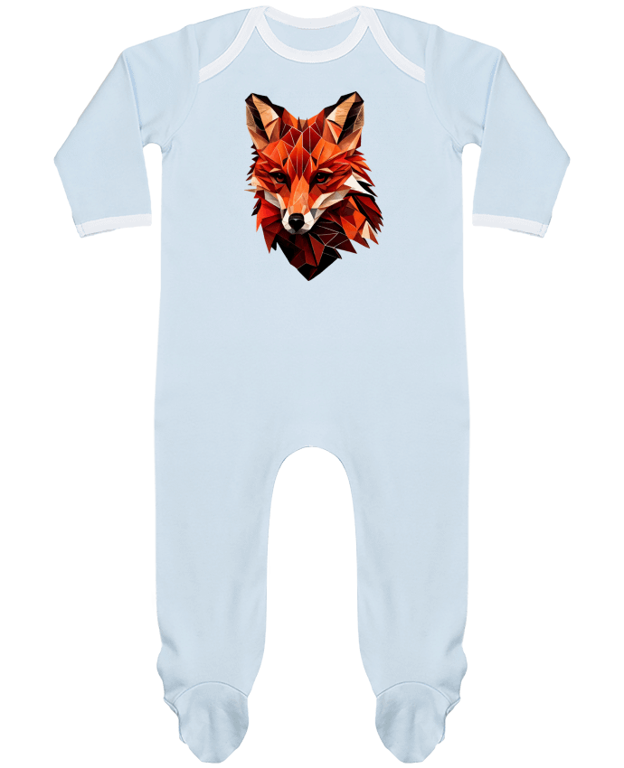 Body Pyjama Bébé Renard stylisé, Géométrique par KronoArt