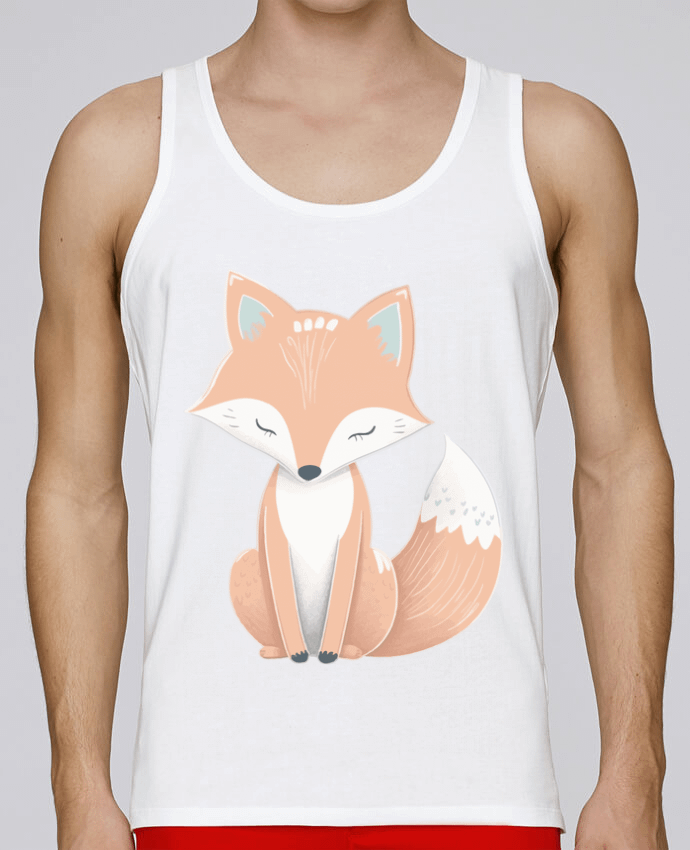 Débardeur homme Renard stylisé par KronoArt 100% coton bio