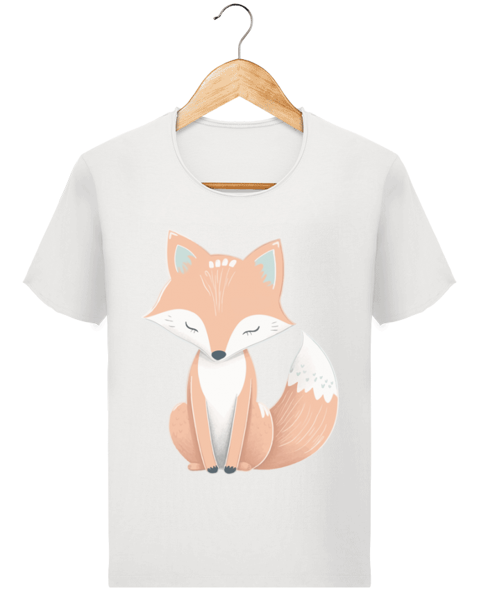  T-shirt Homme vintage Renard stylisé par KronoArt