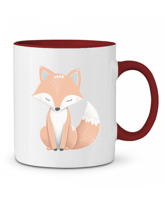 Mug bicolore Renard stylisé KronoArt