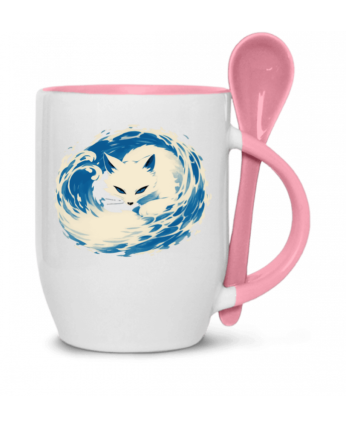  Tasse cuillère Renard Blanc par KronoArt