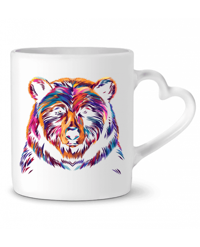 Mug coeur Illustration d'Ours stylisé par KronoArt