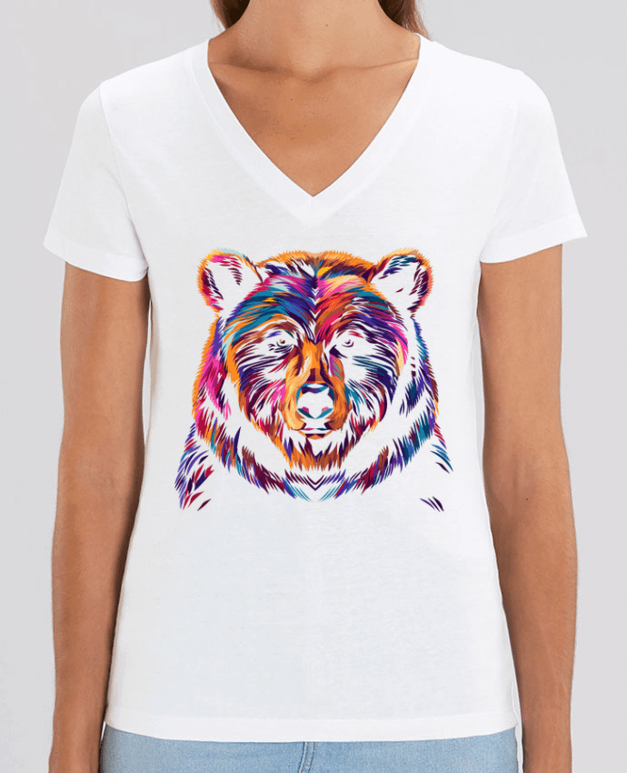 Tee-shirt femme Illustration d'Ours stylisé Par  KronoArt