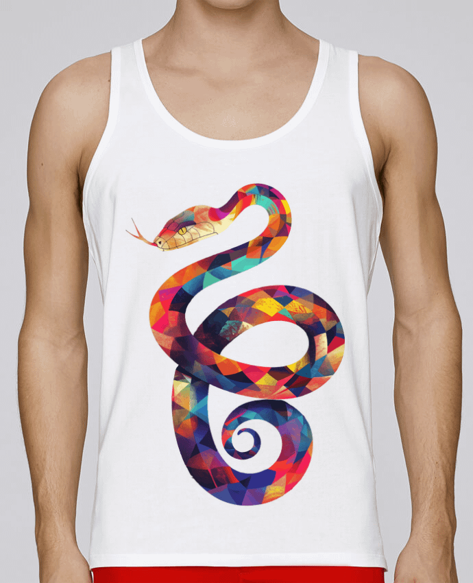 Débardeur homme Illustration de Serpent stylisé par KronoArt 100% coton bio