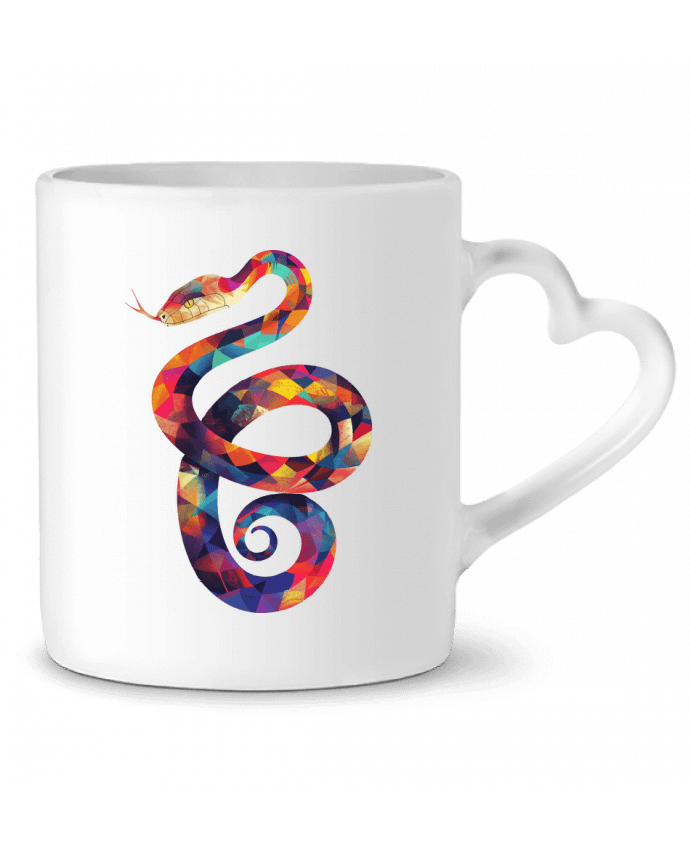 Mug coeur Illustration de Serpent stylisé par KronoArt