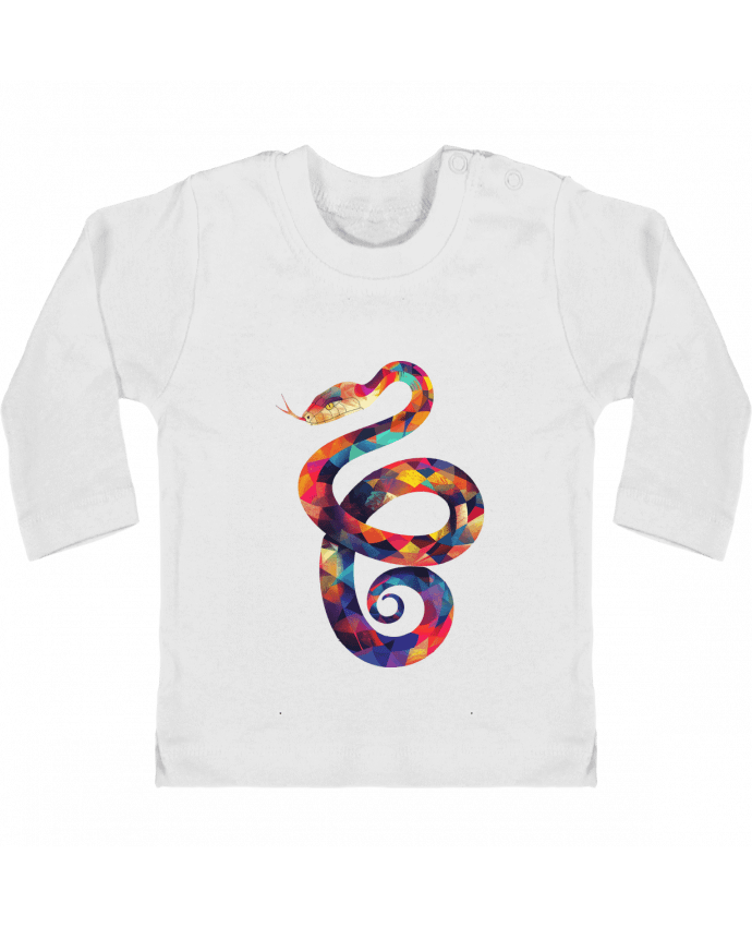 T-shirt bébé Illustration de Serpent stylisé manches longues du designer KronoArt