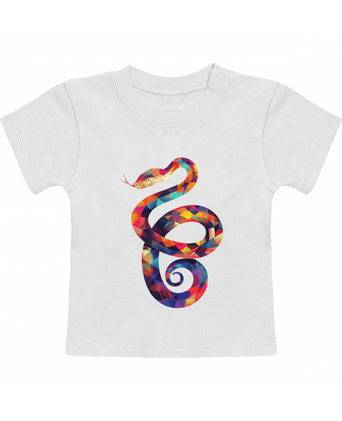 T-shirt bébé Illustration de Serpent stylisé manches courtes du designer KronoArt