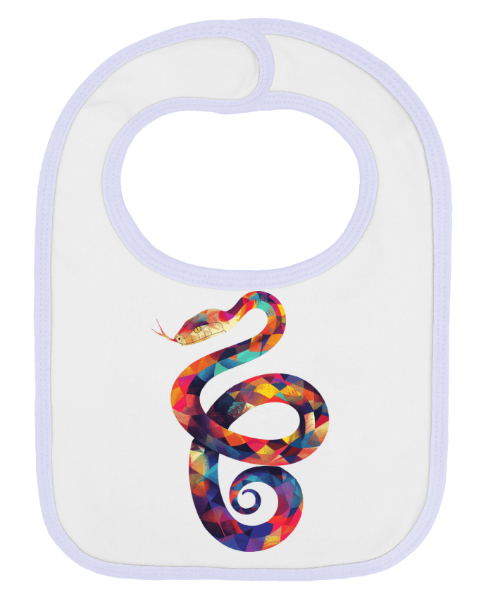 Bavoir bébé uni Illustration de Serpent stylisé par KronoArt