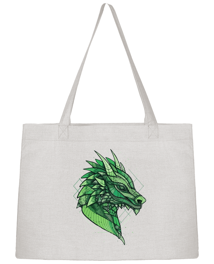 Sac Shopping Dragon stylisé, géométrique par KronoArt