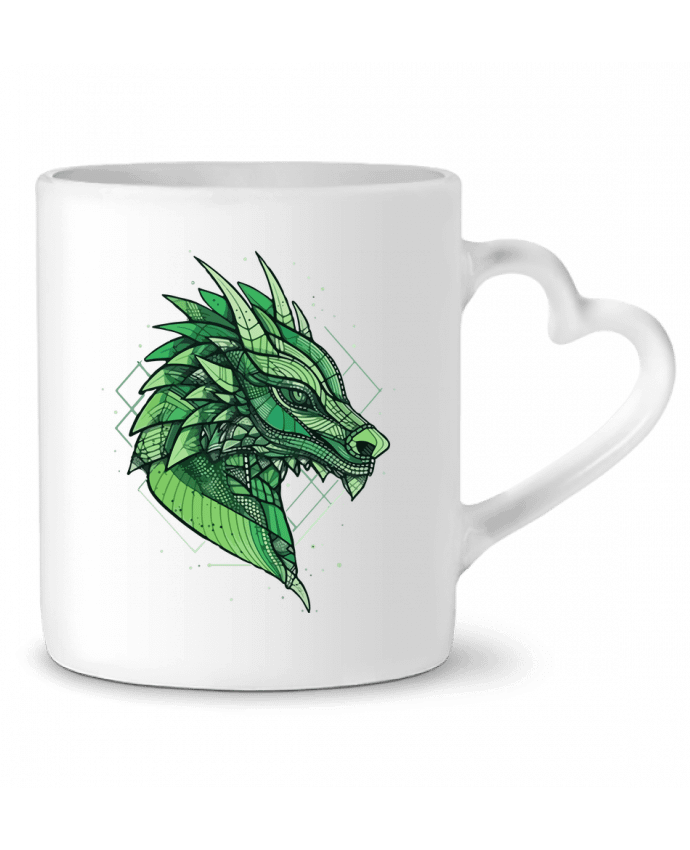 Mug coeur Dragon stylisé, géométrique par KronoArt